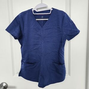 Purple label by healing hands navy blue scrub top